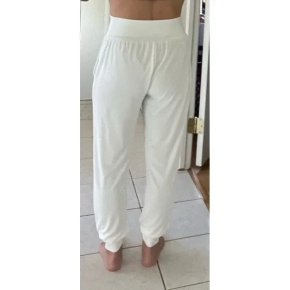Cinq a Sept 5a7 Jogger Dress Pants XS High Waist Sheer Lined Off White $265